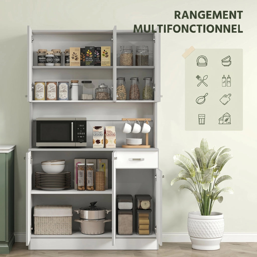 Buffet credenza ¨C zephmum ¨C multiuso 6 ante 1 cassetto ripiani