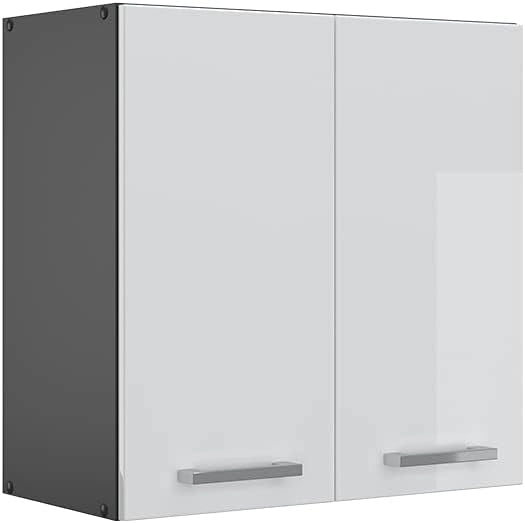 Pensile da cucina R-Line, Bianco lucido, 60 cm, per la libera combinazione all'interno di sistemi cucina modulari