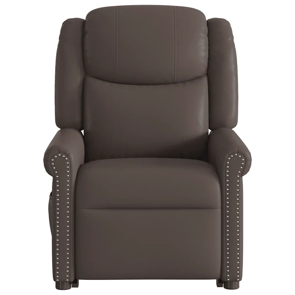 Poltrona Alzapersona Reclinabile Elettrica Marrone Similpelle 3303423