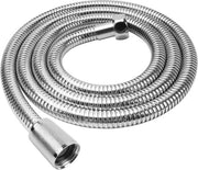 Doucheslang 1,5 m (59 pollici), Slang douchi in acciaio inossidabile 150 cm standard G1/2" con connessioni in rame, flessibile e resistente alle pieghe, testato con acqua potabile e pressione, slang in acciaio inossidabile premium sostitutivo, cromato