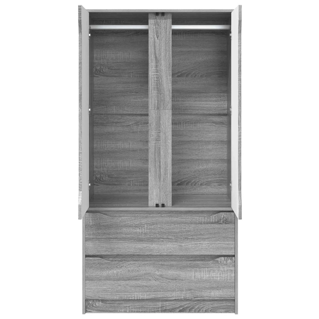 Guardaroba con cassetto Sonoma grigia 79,5 x 49 x 156 cm 3406251