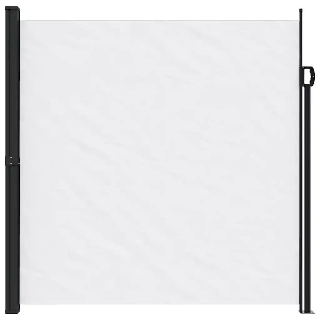 Tenda da Sole Laterale Retrattile-Tenda parasole per balcone per giardino Bianco 200x500 cm