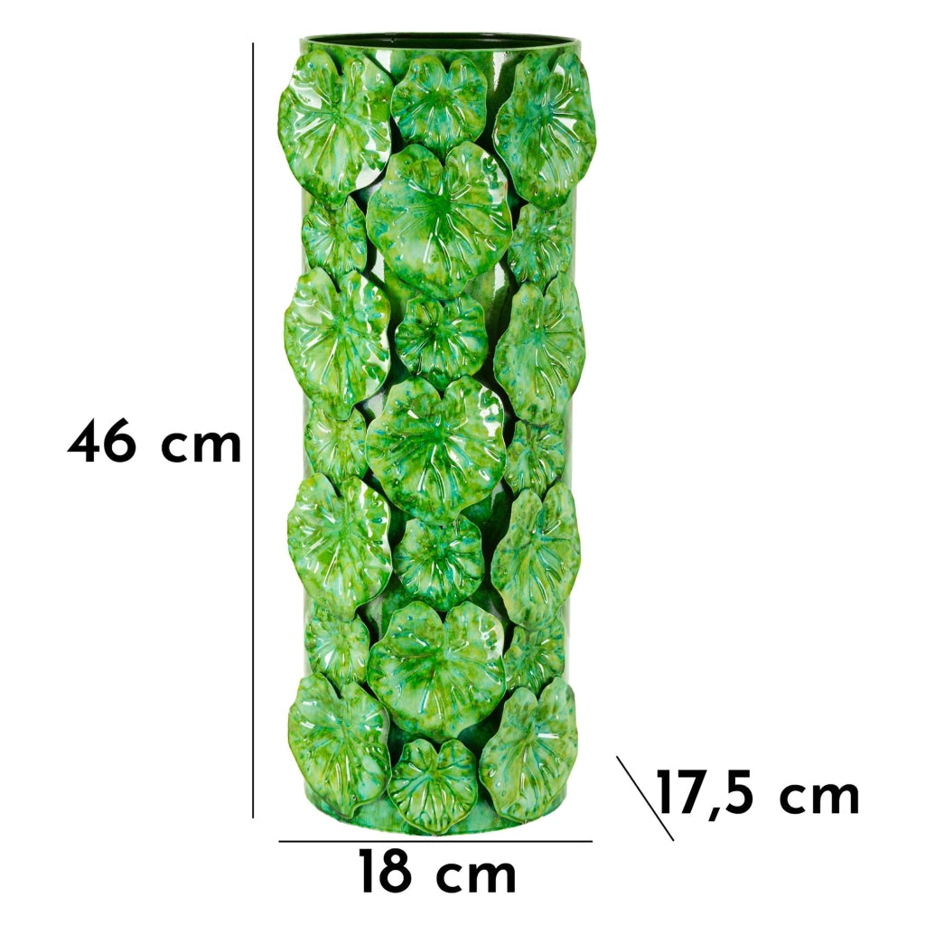 Barri, Vaso Disegni con Foglie, Verde