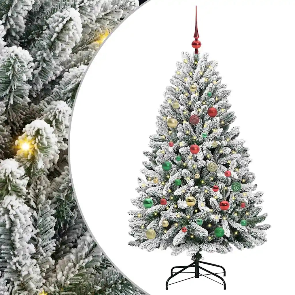 Albero di Natale | Decorazioni natalizie artificiale con 150 LED Verde e Bianco 150 cm