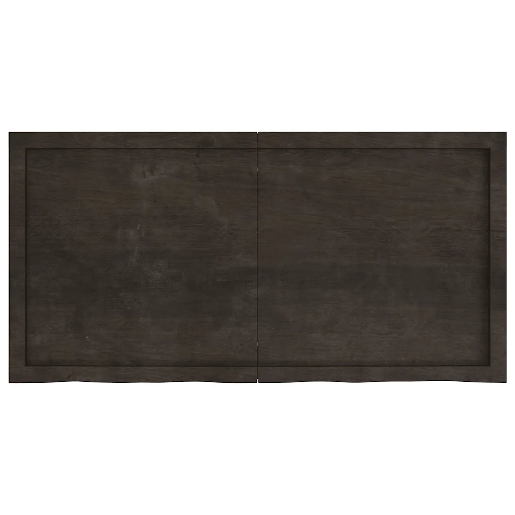 Mensola | Ripiano | Scaffale Marrone Scuro 120x60x(2-4) cm Massello Rovere Trattato