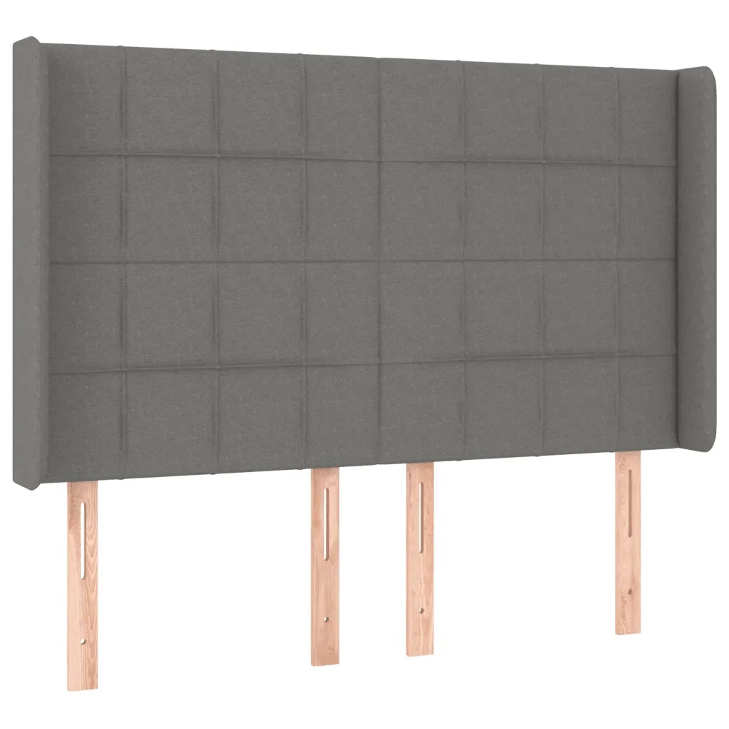 Testiera a LED GrigioScuro 147x16x118/128cm inTessuto 3124047