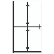 Parete doccia pieghevole divisorio per vasca da bagno accessorio per il bagno parete doccia per interni vetro ESG 110x190 cm trasparente 02_0002163