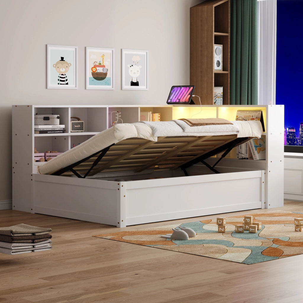 Letto sofa multifunzione legno bianco 90x200 cm