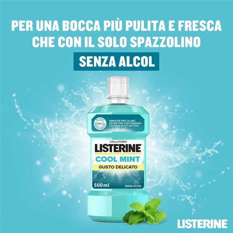 LISTERINE COLLUTTORIO COOL MINT GUSTO DELICATO 2PZ 500ML