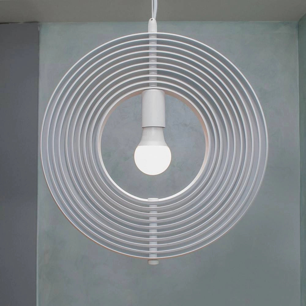 Trade Shop - Lampada A Sospensione 3d Geometrico Cerchio E27 Lampada Regolabile Pendente Lp-85b -