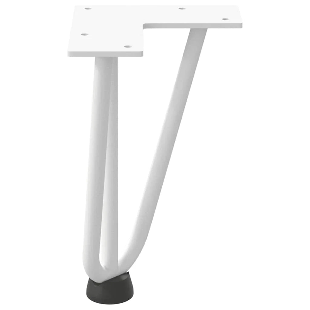 Set di 4 gambe a forcina bianche 20 cm per tavolino da caffè dal design moderno realizzate in solido acciaio bianco 02_0056732