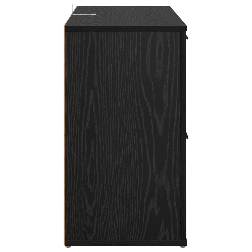 Credenza Rovere Nero 100 x 33 x 59.5 cm Legno multistrato 881140