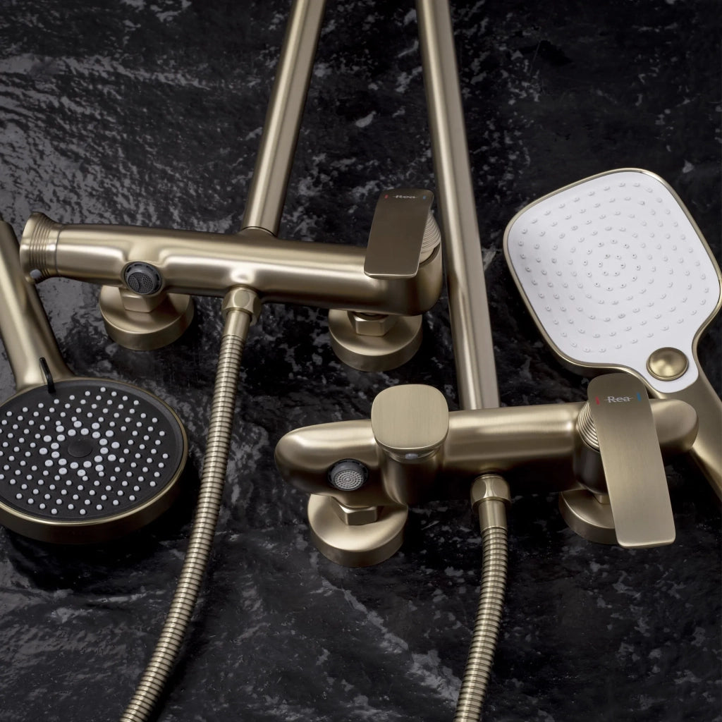 Set Doccia Premium Rea Como M1 Brush Gold