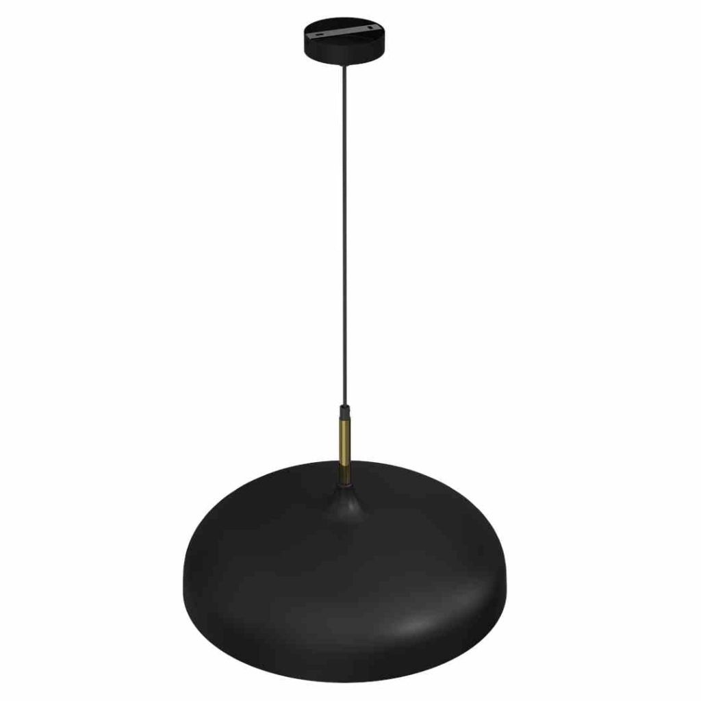 Lampadario sospeso Milagro Lincoln nero/oro Ø45 E27