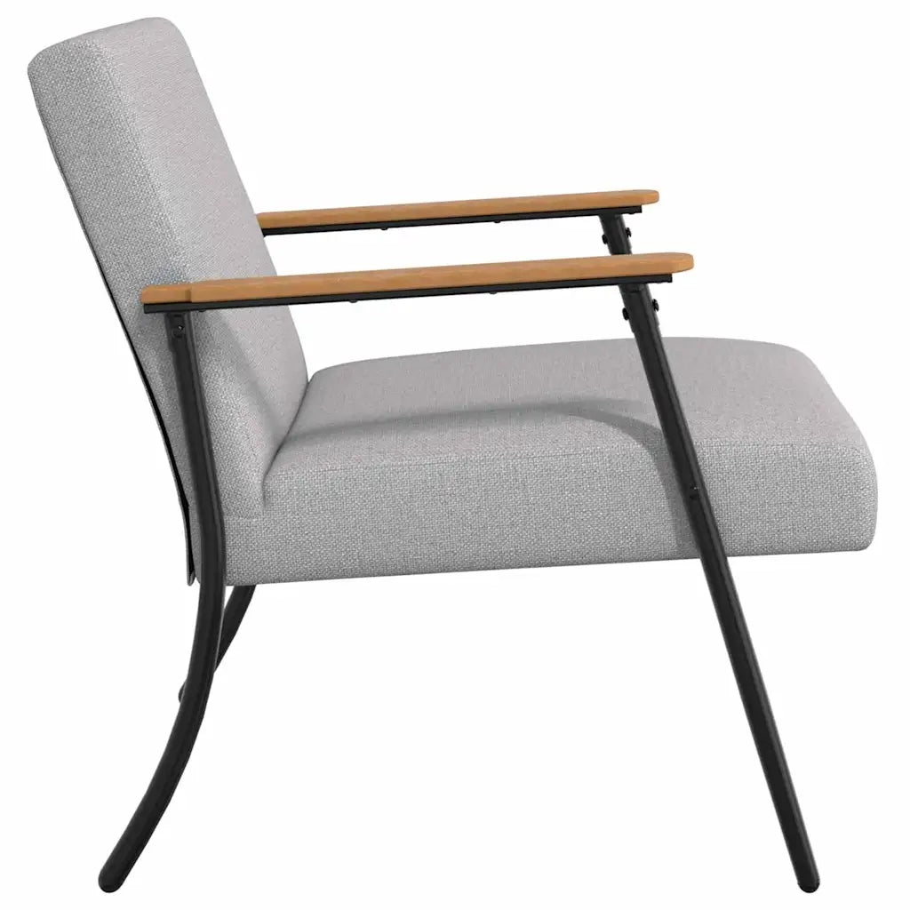 Poltrona-Divano Sedia-Poltroncina Grigio Nuvola Tessuto 242809