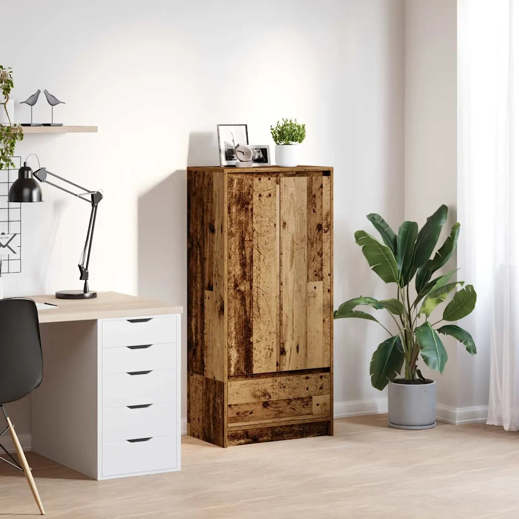 Armadio con Cassetto Legno Antico 55,5x34x119,5 cm Truciolato CFW8724439