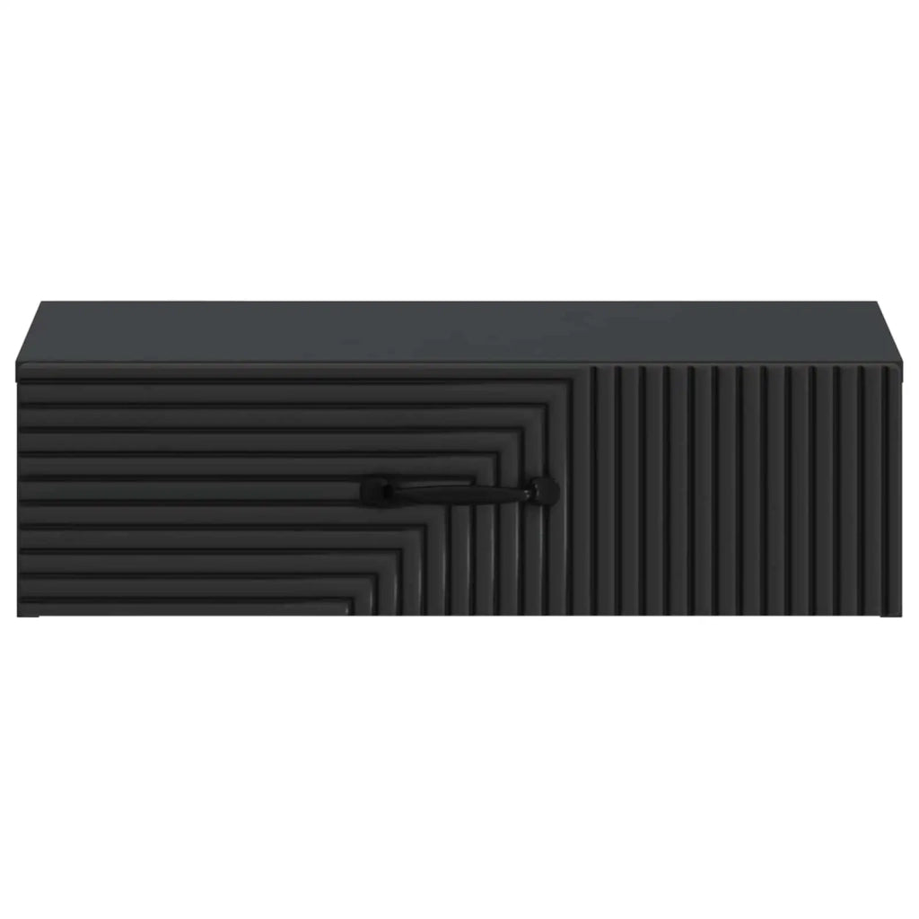 Tavolino da Parete Laterale Nero 59 x 34,5 x 17 cm 898656