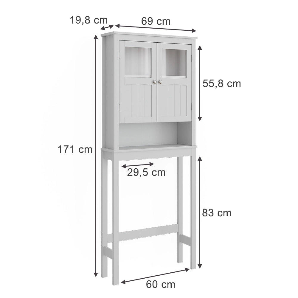 Vicco Armadietto per toilette Bianco 69 x 171 cm