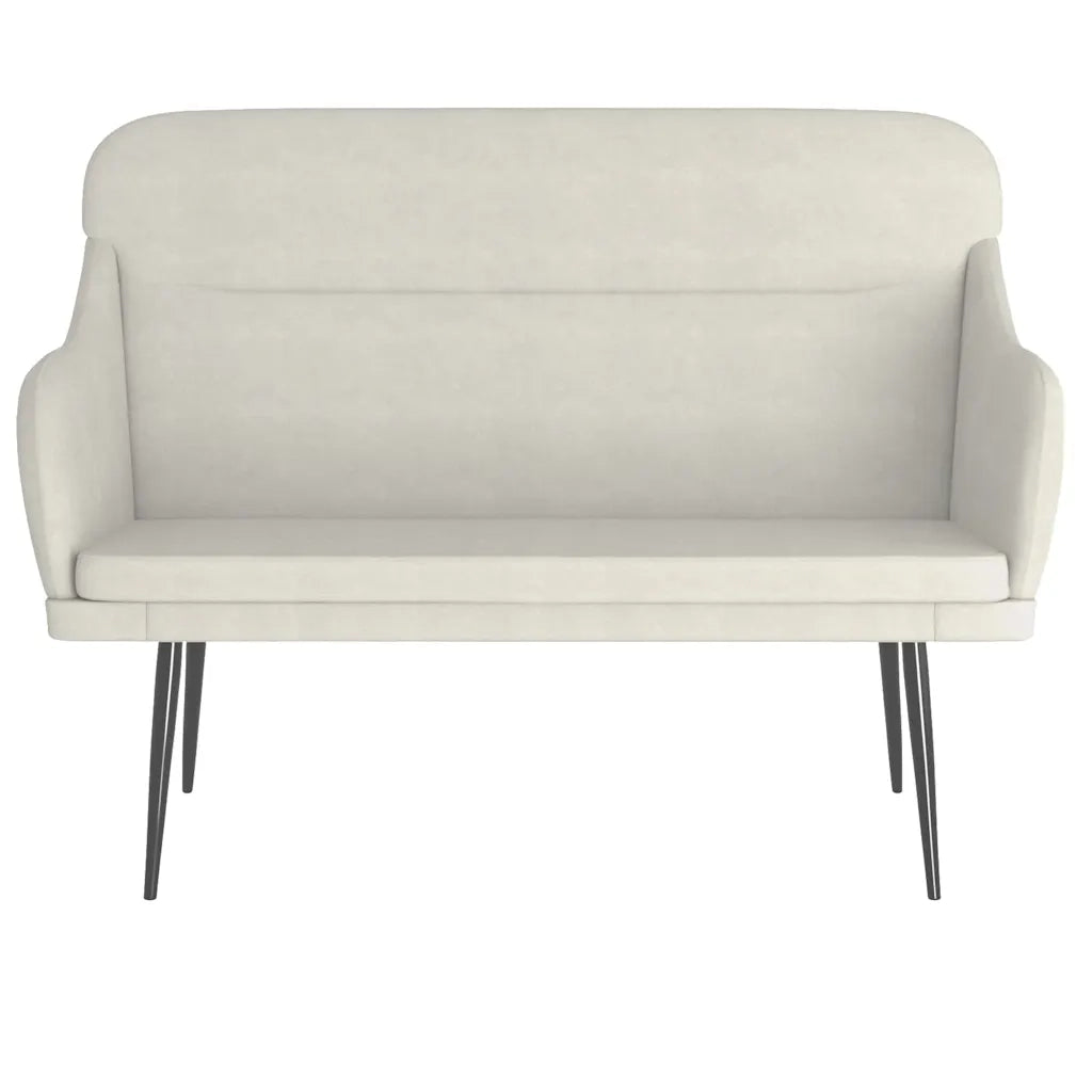 Panca Crema 110x76x80 cm in Velluto CFW3949583