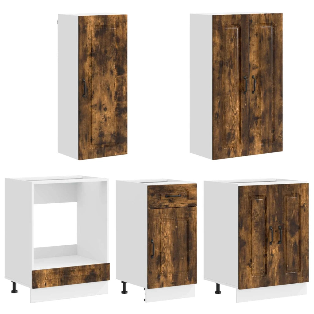 Unità Cucina KALMAR 5 pcs Rovere Fumo Legno ingegnerizzato 3438250