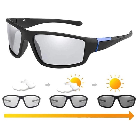 Occhiali da Sole Gepolarizzati - Protezione UV400 - Leggeri - Occhiali da Sole Sportivi - Per Ciclismo/Auto - Resistenti ai Danni - Ultraleggeri 23 g/paio