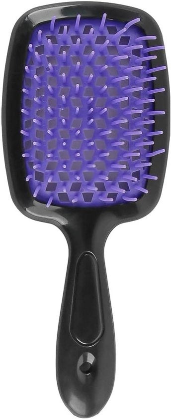 Piastra per arricciare capelli a setole ricurve adatta a tutti i tipi di capelli disponibile in nero e viola