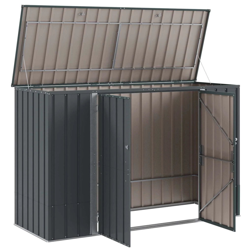 Scatola di Stoccaggio per Giardino Nero 214 x 82 x 132 cm