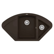 Lavello Elleci da incasso Easy CORNER Granitek Espresso Marrone LGYCOR78