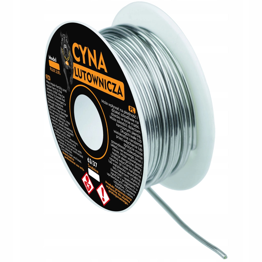Filo di Saldatura Sn63Pb37 1,5 mm 100g – Alta Qualità con 2% di Flussante | Temperatura di Fusione 183-190°C