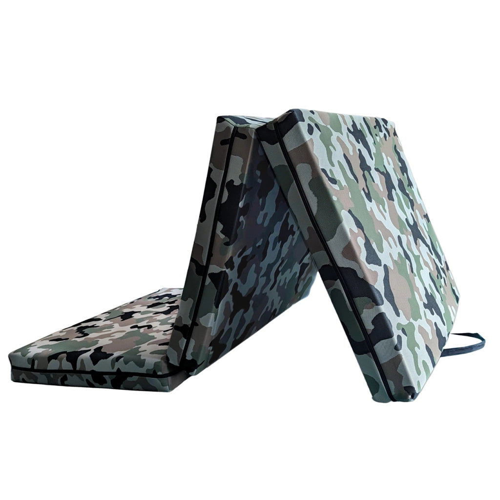 Materasso pieghevole futon, materassino da campeggio mimetico sfoderabile antimacchia. Materassino per ospiti inattesi 90x200x10 cm