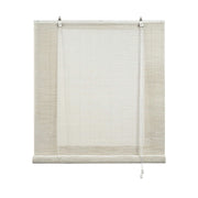 Tenda a rullo oscurante in bamboo naturale Bianco 120x175 cm