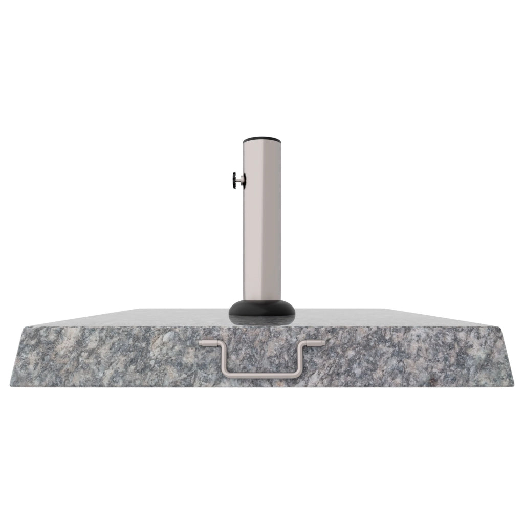 Gravita - Base per Ombrellone da Giardino Quadrato 45x45 cm 35 Kg in Pietra con Ruote Grigio