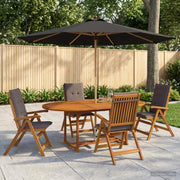 Set da pranzo da esterno con ombrellone 6 pz Antracite 3438540