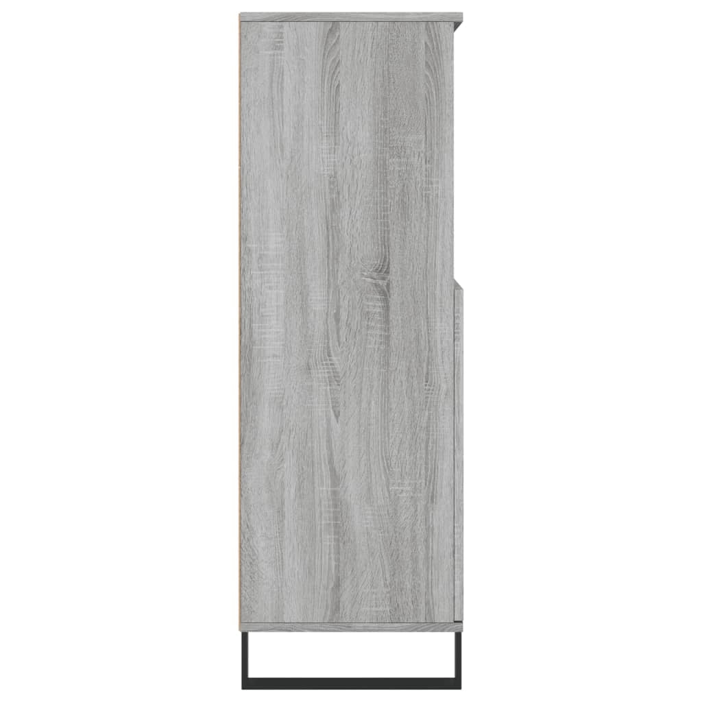 Buffet credenza cassettiera armadio mobile contenitore organizer cucina soggiorno salotto rovere Sonoma alto 60 x 36 x 110 cm legno ingegnerizzato grigio 02_0035380