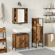 Set di Mobili per Bagno a 3 Pezzi in Legno Vecchio Ingegnerizzato