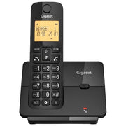 GIGASET ESSENTIAL 300 BLACK - TELEFONO CORDLESS SINGOLO - VIVAVOCE - RUBRICA 60 NUM