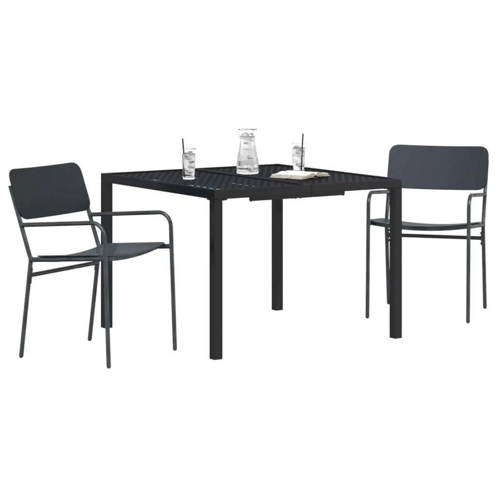 Set Mobili da Esterno 3 pz Antracite Acciaio 3422869