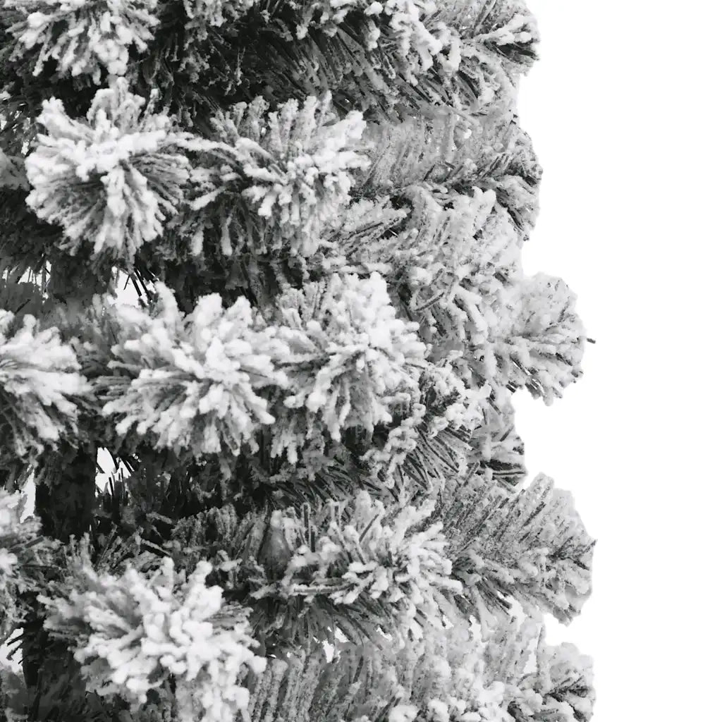 Albero Natale Artificiale Incernierato con Neve Fioccata-Albero Natalizio 150 cm 891715