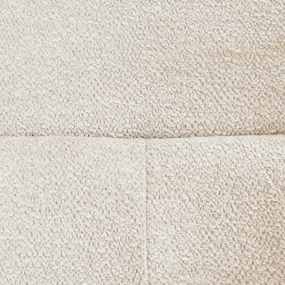 Set di 2 sedie da pranzo imbottite beige chiaro con braccioli Base in metallo Design moderno