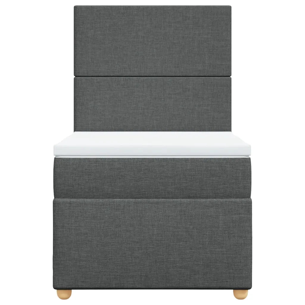 Giroletto a Molle con Materasso Grigio Scuro 90x200 cm Tessuto 3293457