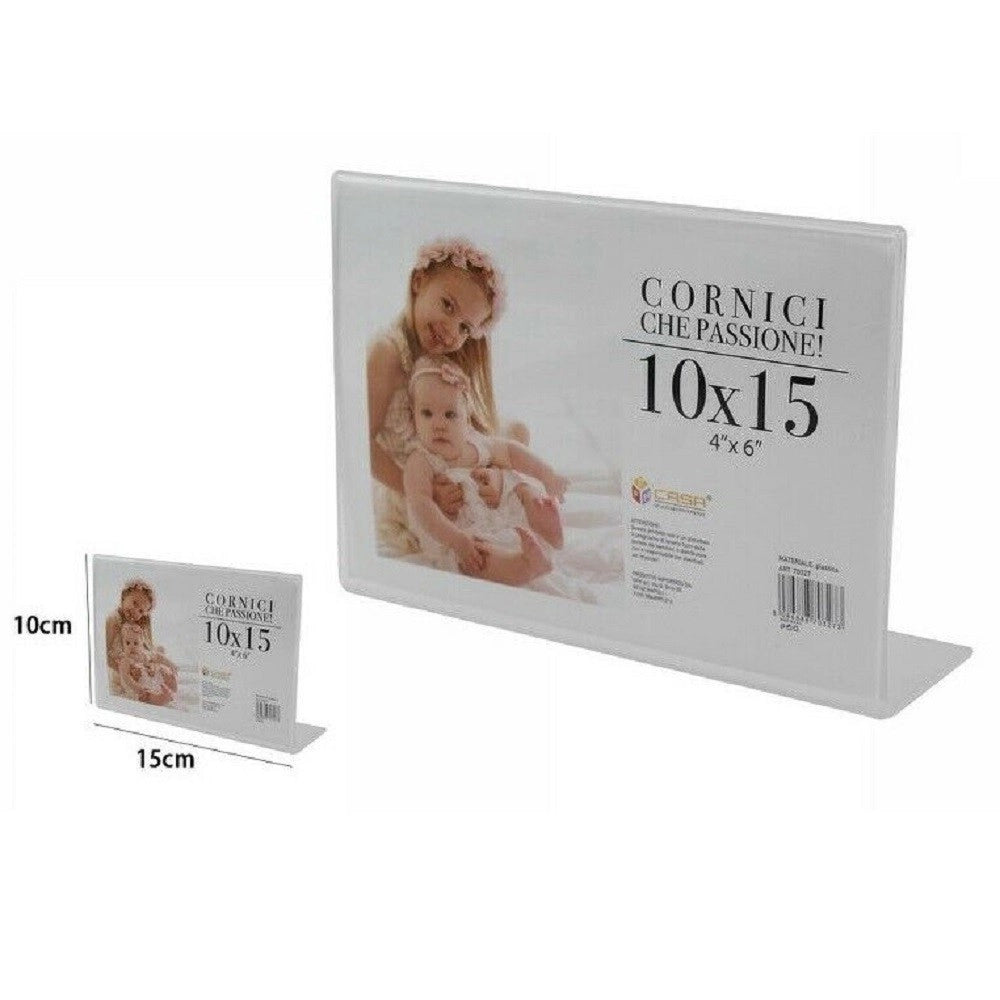 Trade Shop - Cornice Portafoto Porta Foto Fotografie Acrilico Orizzontale Stand 10x15cm 70327 -
