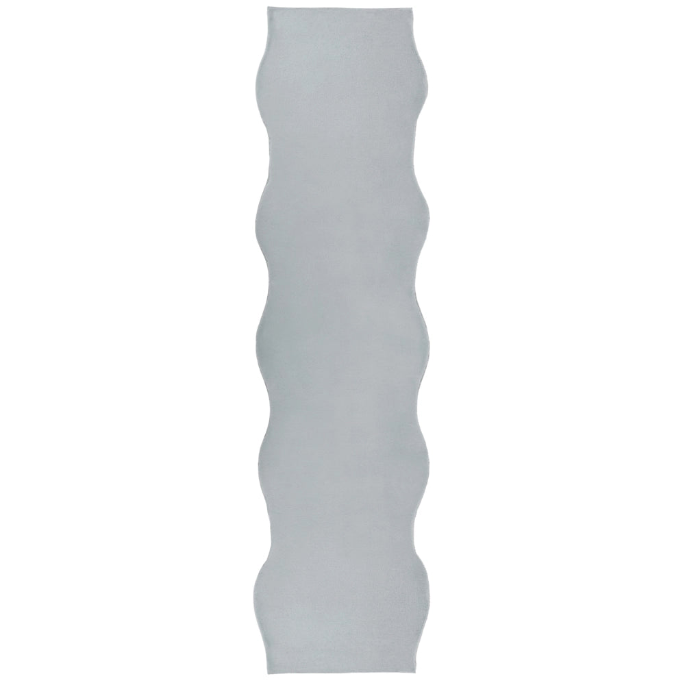 Tappeto Moderno Grigio Chiaro in Ecopelliccia a Pelo Lungo 80x300 cm per Soggiorno e Ingresso