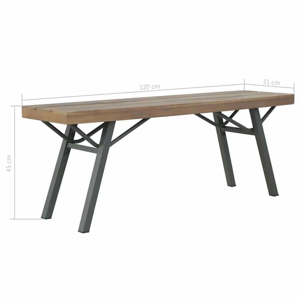 Garden Bench 120 Cm Solid Acacia Wood