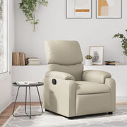 Divano Sedia-Poltrona Reclinabile Crema in Similpelle 294104