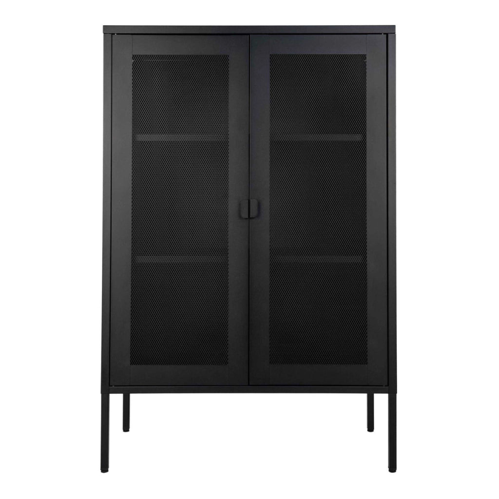 Vetrinetta Melbourne, Nero, Metallo, 40x80x120 cm