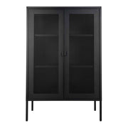 Vetrinetta Melbourne, Nero, Metallo, 40x80x120 cm