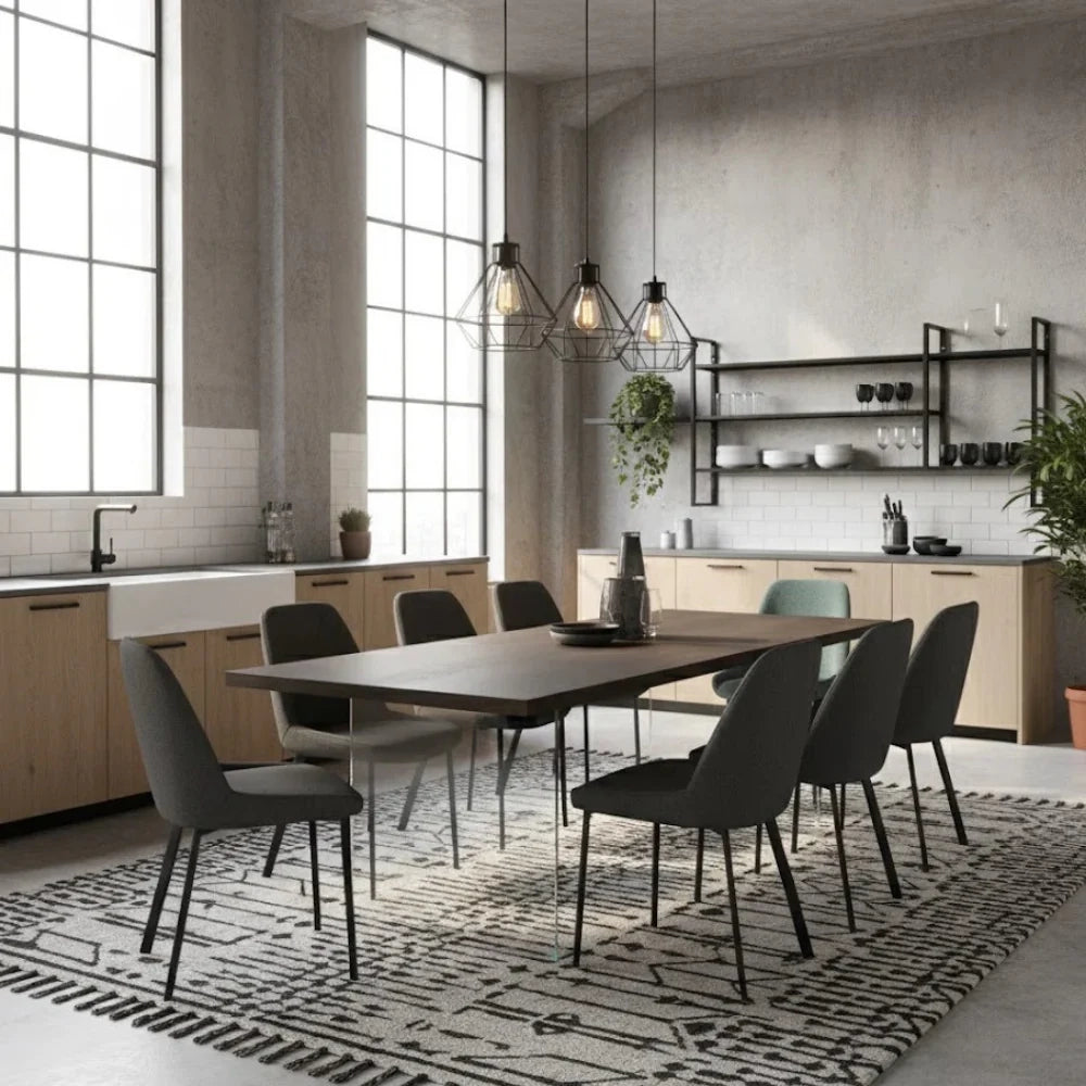 Tavolo da pranzo allungabile in legno impiallacciato rovere termocotto Forest 200-300x100 cm fino a 12 posti Made in Italy | Duzzle