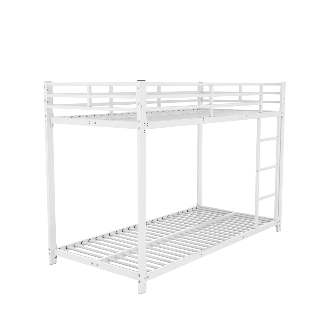 Letto a castello per bambini 90x200 cm in metallo bianco