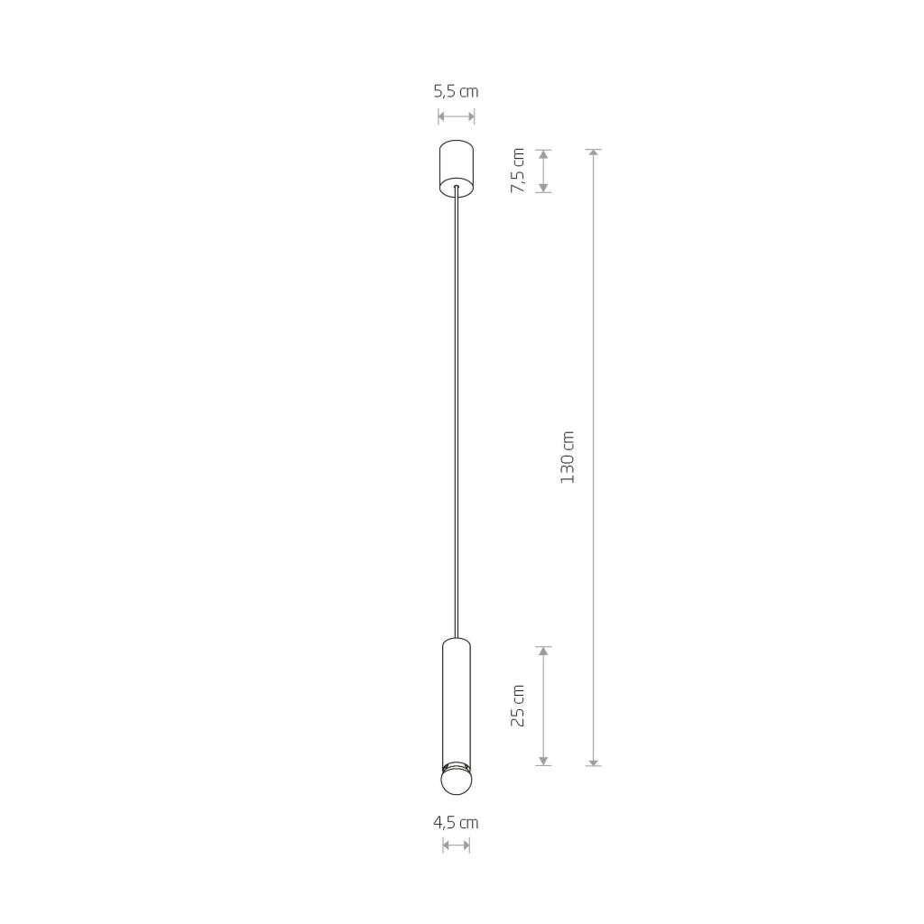 Lampada a sospensione Nowodvorski Baton 7852 nera E27