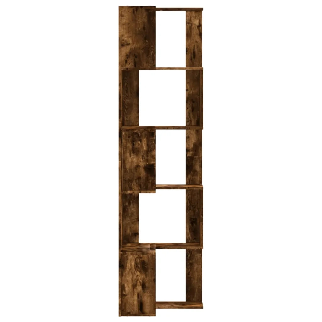 Libreria Angolare 5Ripiani Rovere Fumo 50x50x179 cm Multistrato
